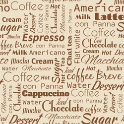 Coffee Lover Wallpaper & Surface Covering (Water Activated 24"x 24" Sample)