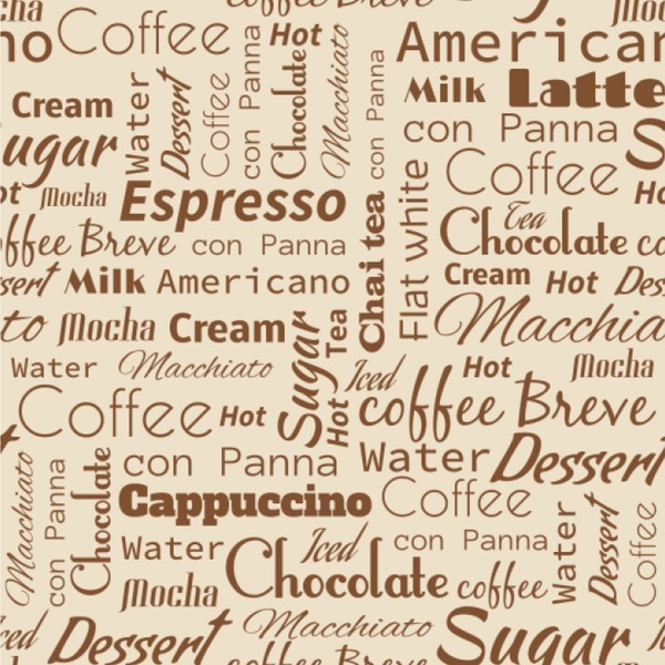 Custom Coffee Lover Wallpaper & Surface Covering (Peel & Stick 24"x 24" Sample)
