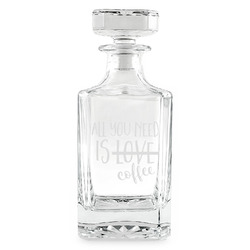 Coffee Lover Whiskey Decanter - 26 oz Square