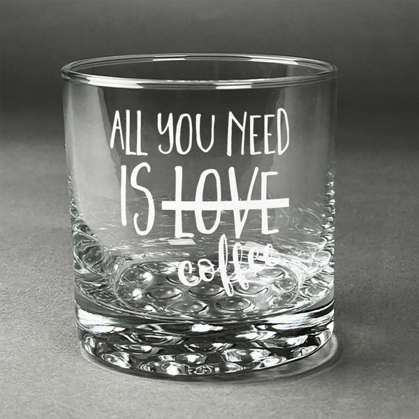 Custom Coffee Lover Whiskey Glass (Single)