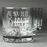 Coffee Lover Whiskey Glasses (Set of 4)