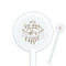 Coffee Lover 5.5" Round Plastic Stir Sticks - White - Single Sided