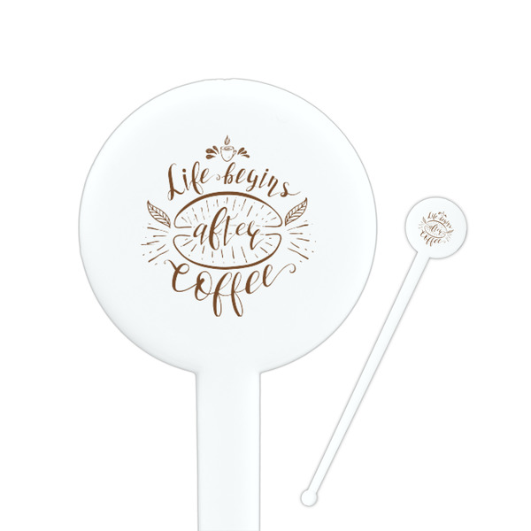 Custom Coffee Lover Round Plastic Stir Sticks