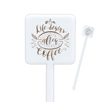 Coffee Lover Square Plastic Stir Sticks