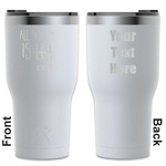 Coffee Lover RTIC Tumbler - White - Engraved Front & Back (Personalized)