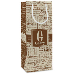 Coffee Lover Wine Gift Bags - Gloss (Personalized)