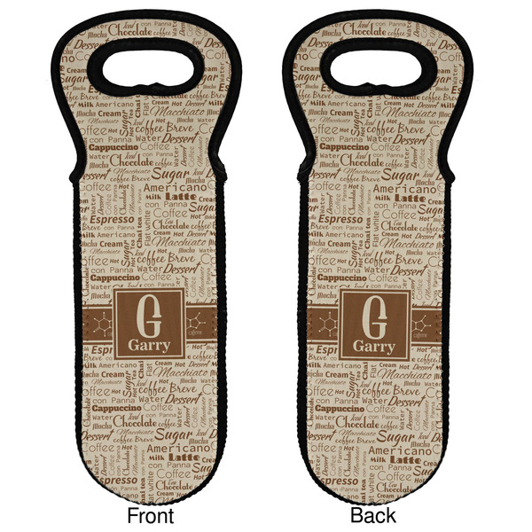 Coffee Lover Wine Tote Front & Back