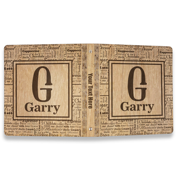 Coffee Lover Wood 3-Ring Binders - 1" Letter - Approval