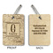 Coffee Lover Wood Luggage Tags - Rectangle - Approval