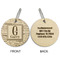 Coffee Lover Wood Luggage Tags - Round - Approval