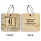 Coffee Lover Wood Luggage Tags - Square - Approval