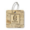 Coffee Lover Wood Luggage Tags - Square - Front/Main