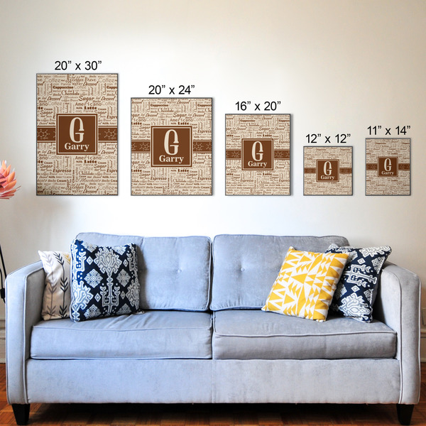 Coffee Lover Wood Prints - Size Comparison