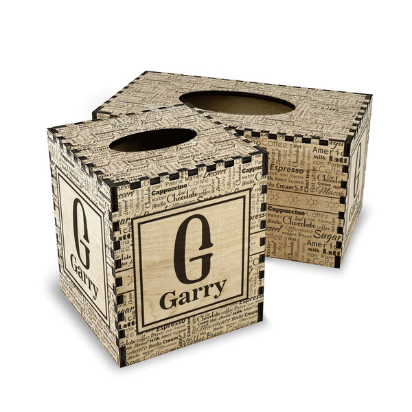 Coffee Lover Wood Tissue Box Covers - Parent/Main
