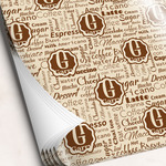 Coffee Lover Wrapping Paper Sheets - Single-Sided - 20" x 28" (Personalized)