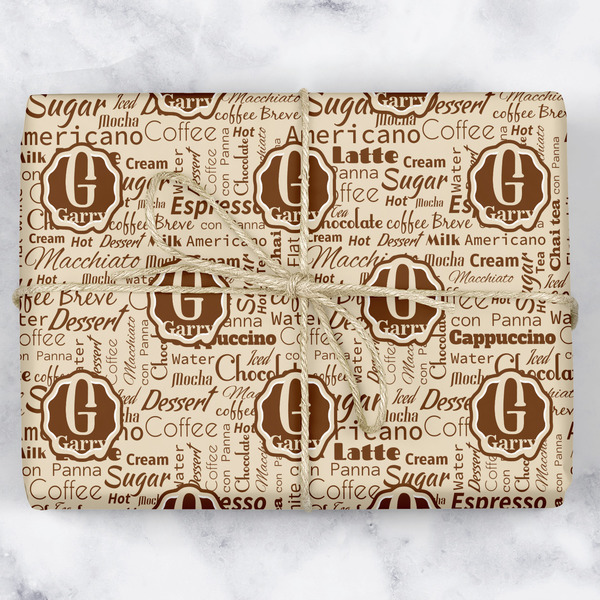 Custom Coffee Lover Wrapping Paper (Personalized)