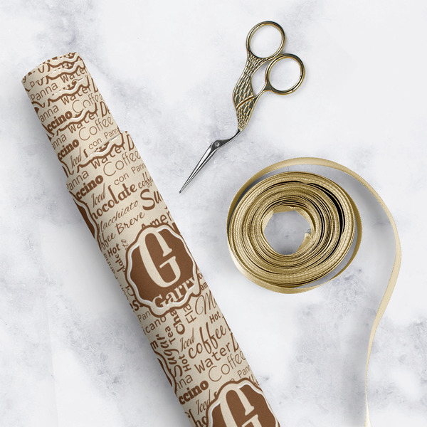 Coffee Lover Wrapping Paper Roll - Matte - In Context