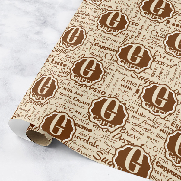 Custom Coffee Lover Wrapping Paper Roll - Small (Personalized)