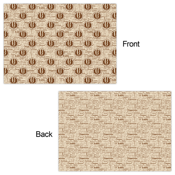 Coffee Lover Wrapping Paper Sheet - Double Sided - Front & Back
