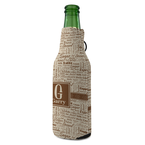 Coffee Lover Zipper Bottle Cooler - ANGLE (bottle)