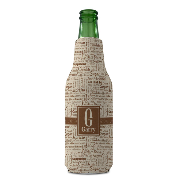 Coffee Lover Zipper Bottle Cooler - FRONT (bottle)