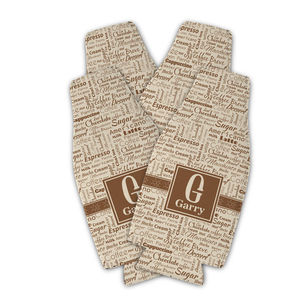 Custom Coffee Lover Zipper Bottle Cooler - Set of 4 (Personalized)