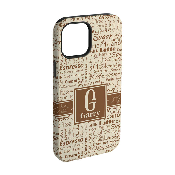Custom Coffee Lover iPhone Case - Rubber Lined - iPhone 15 (Personalized)