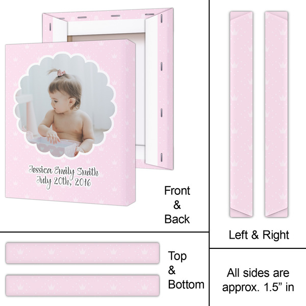 Baby Girl Photo 11x14 - Canvas Print - Approval