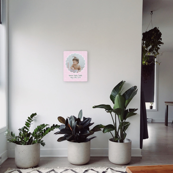 Baby Girl Photo 11x14 - Canvas Print - In Context