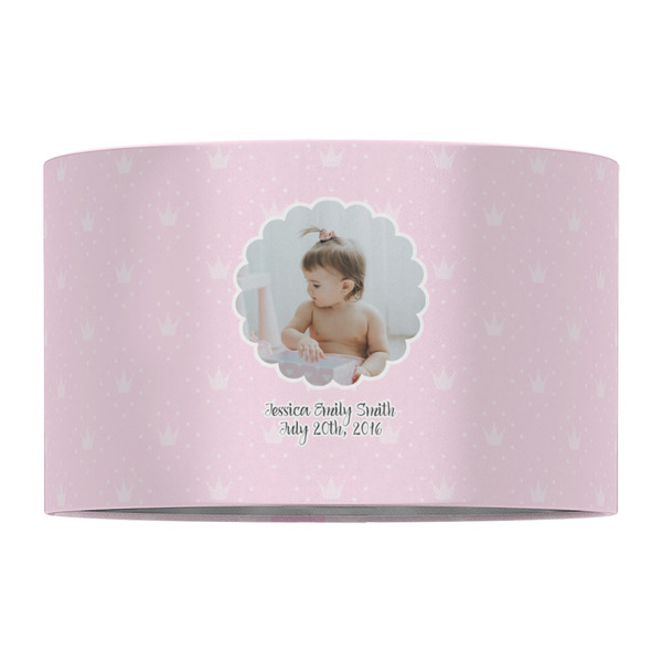 Baby Girl Photo 12" Drum Lampshade - FRONT (Fabric)