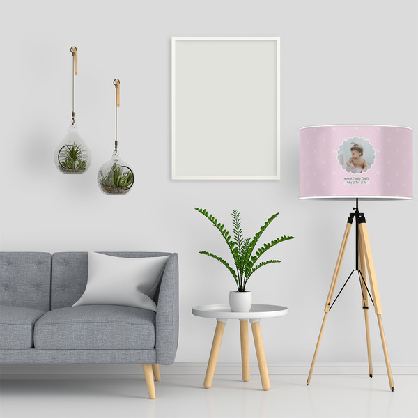 Baby Girl Photo 12" Drum Lampshade - LIFESTYLE