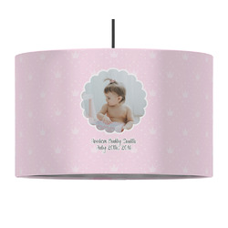 Baby Girl Photo 12" Drum Pendant Lamp - Fabric