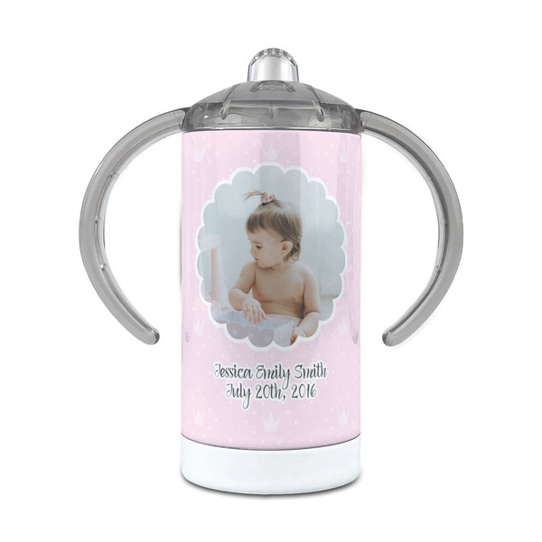 Custom Baby Girl Photo 12 oz Stainless Steel Sippy Cup
