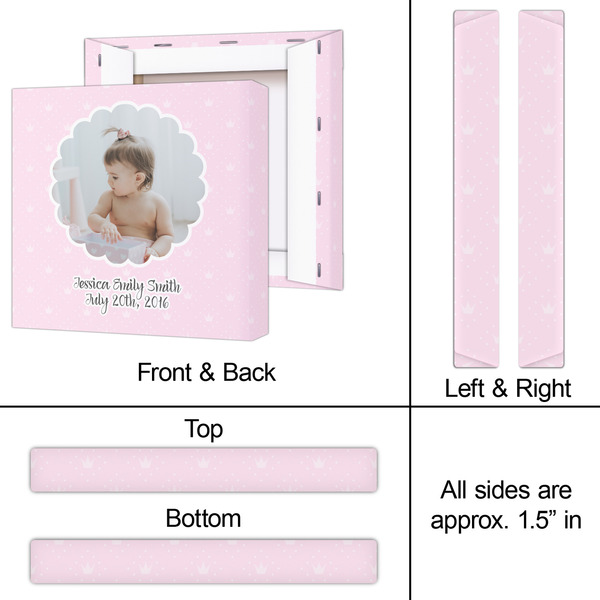 Baby Girl Photo 12x12 - Canvas Print - Approval