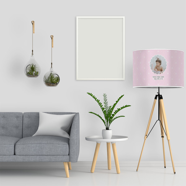 Baby Girl Photo 16" Drum Lampshade - LIFESTYLE