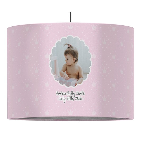 Custom Baby Girl Photo Drum Pendant Lamp (Personalized)