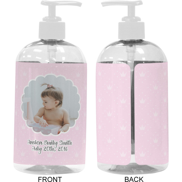 Baby Girl Photo 16 oz Plastic Liquid Dispenser- Approval- White
