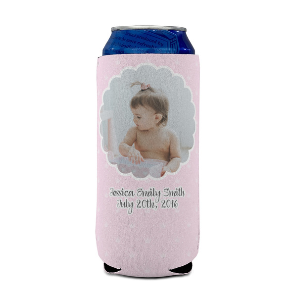 Baby Girl Photo 16oz Can Sleeve - FRONT (on can)
