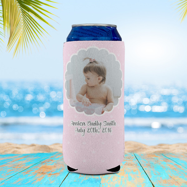 Baby Girl Photo 16oz Can Sleeve - LIFESTYLE