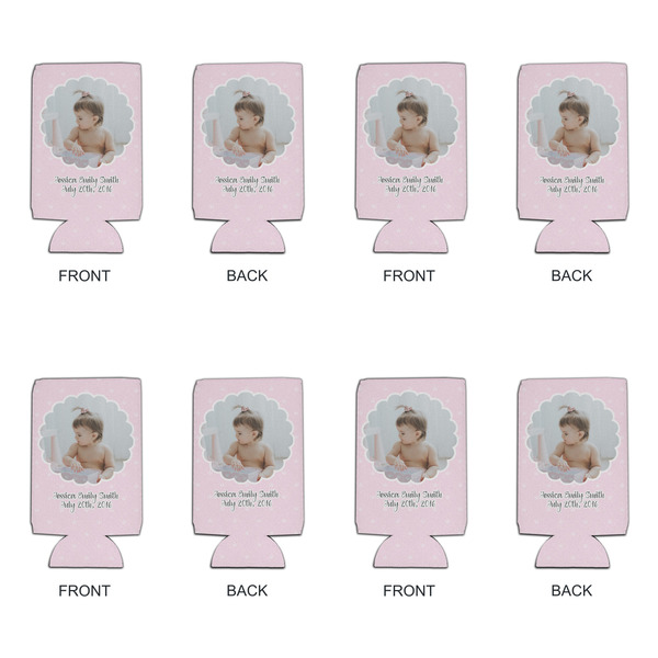Baby Girl Photo 16oz Can Sleeve - Set of 4 - APPROVAL