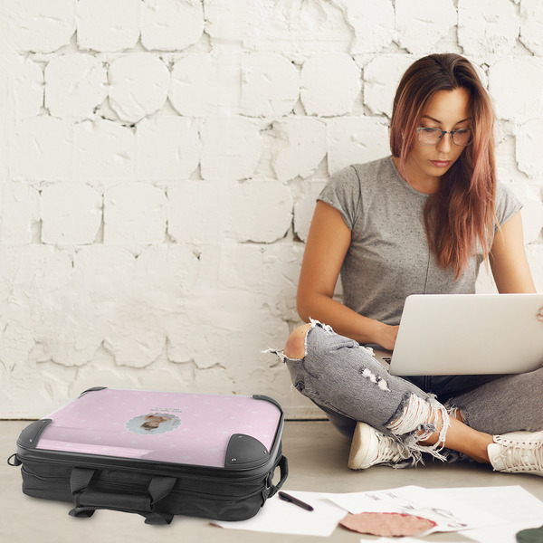 Baby Girl Photo 18" Laptop Briefcase - LIFESTYLE