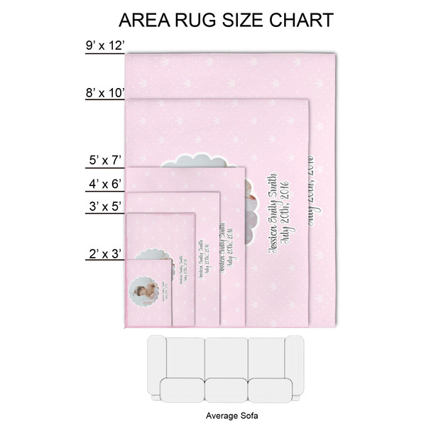 Baby Girl Photo 2'x3' Indoor Area Rugs - Size Chart