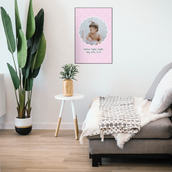 Baby Girl Photo 20x30 Wood Print - In Context