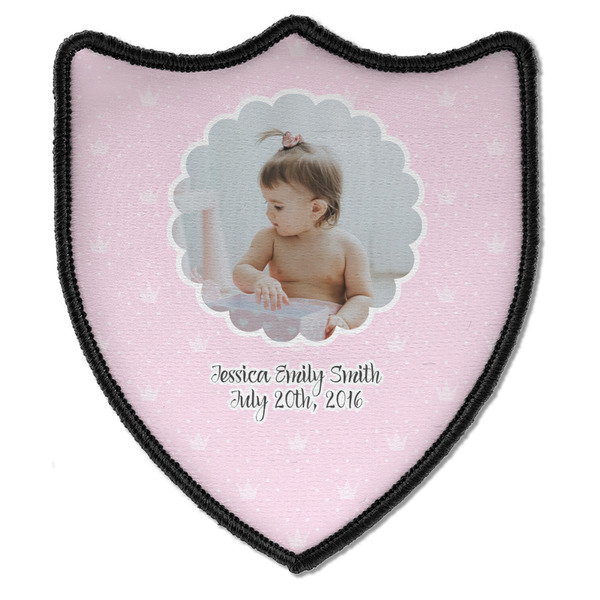 Custom Baby Girl Photo Iron On Shield Patch B