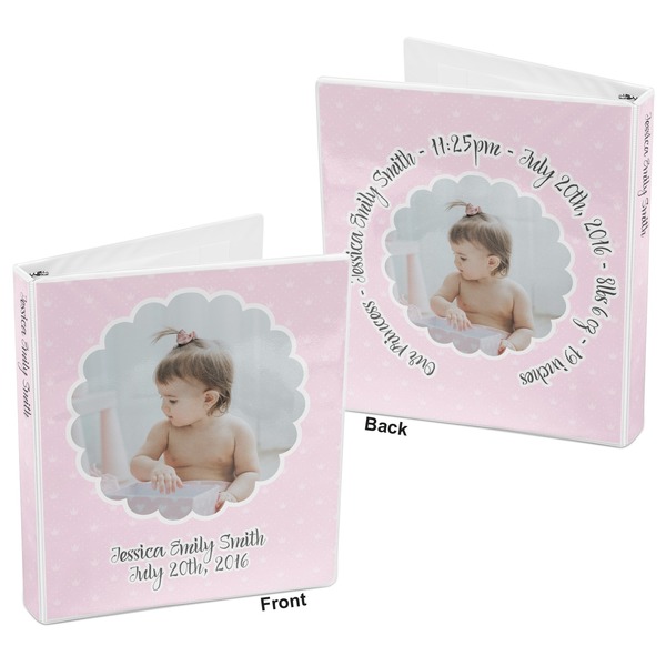 Baby Girl Photo 3-Ring Binder Front and Back