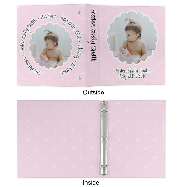 Baby Girl Photo 3 Ring Binders - Full Wrap - 1" - APPROVAL