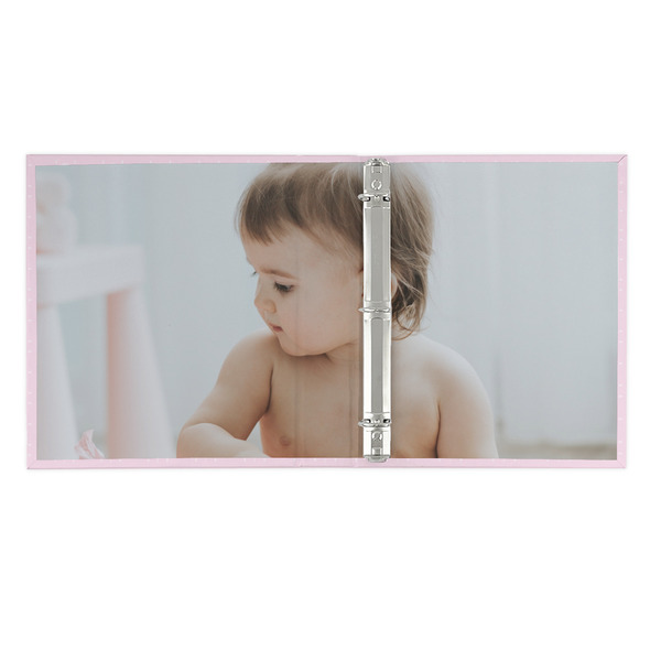 Baby Girl Photo 3 Ring Binders - Full Wrap - 1" - OPEN INSIDE