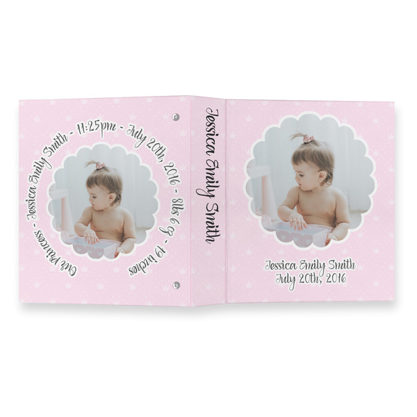 Baby Girl Photo 3 Ring Binders - Full Wrap - 1" - OPEN OUTSIDE