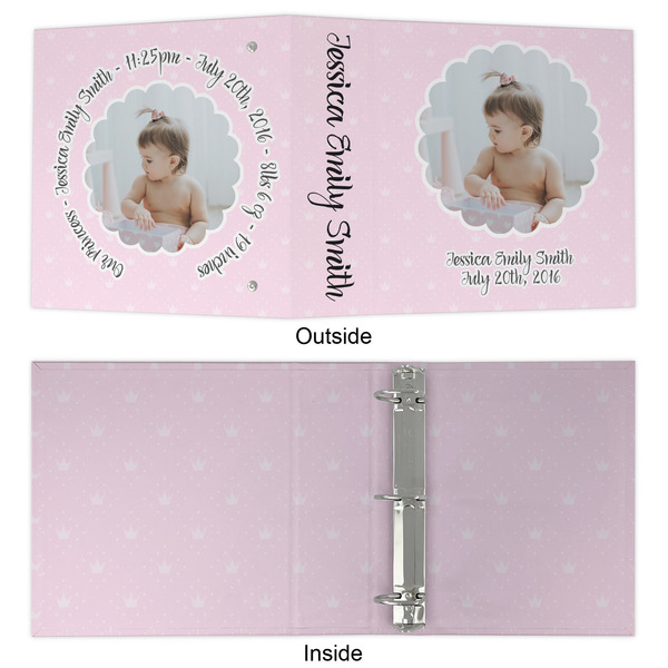 Baby Girl Photo 3 Ring Binders - Full Wrap - 2" - APPROVAL