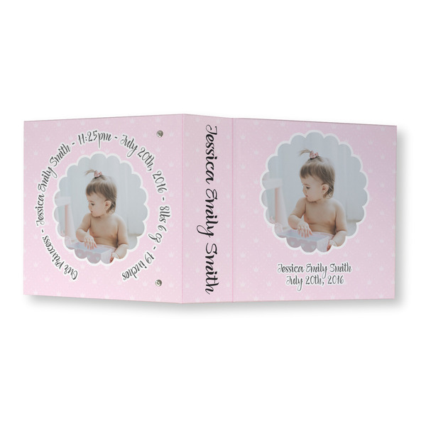 Baby Girl Photo 3 Ring Binders - Full Wrap - 3" - OPEN OUTSIDE